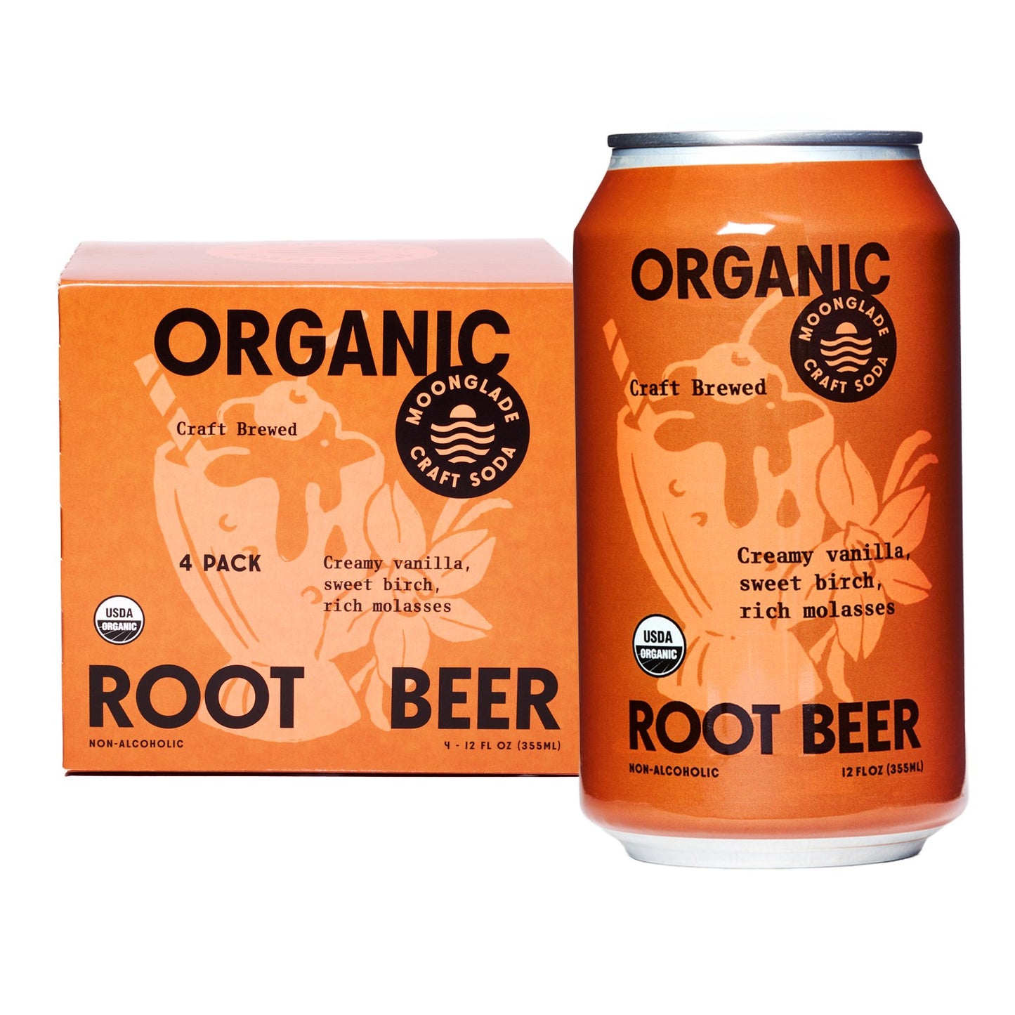 Moonglade Organic Root Beer- Creamy Vanilla Sweet Birch Rich Molasses