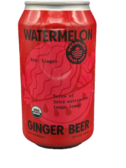 Moonglade Watermelon Ginger Beer- Real Watermelon Essence, Tangy Lemon and Spicy Ginger